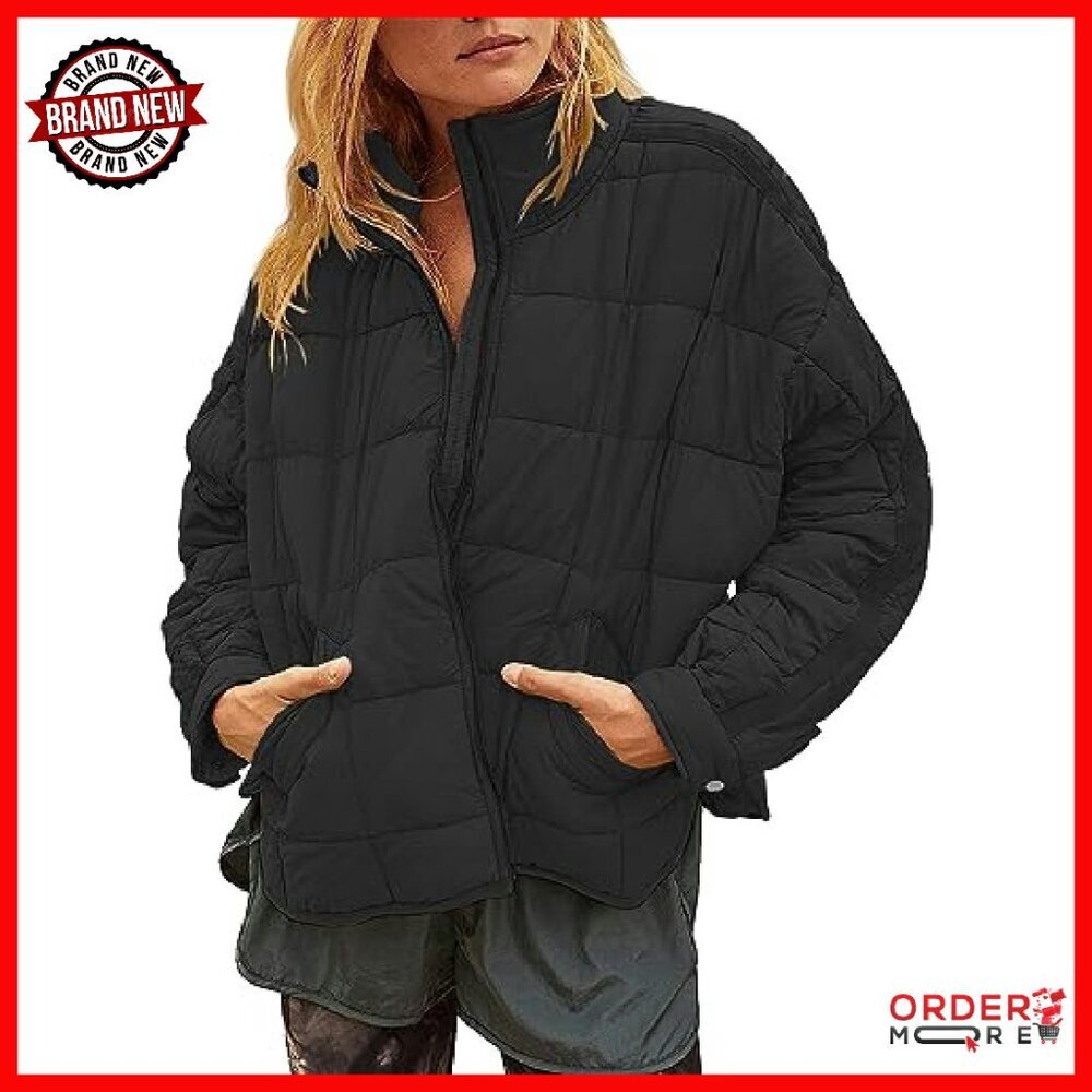 Lightweight Packable Puffer Jacket Oversized Fit … - image 2